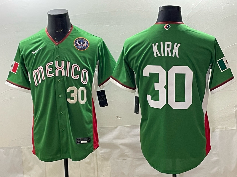 Men 2026 World Cub USA #30 Kirk green Nike MLB Jersey 006